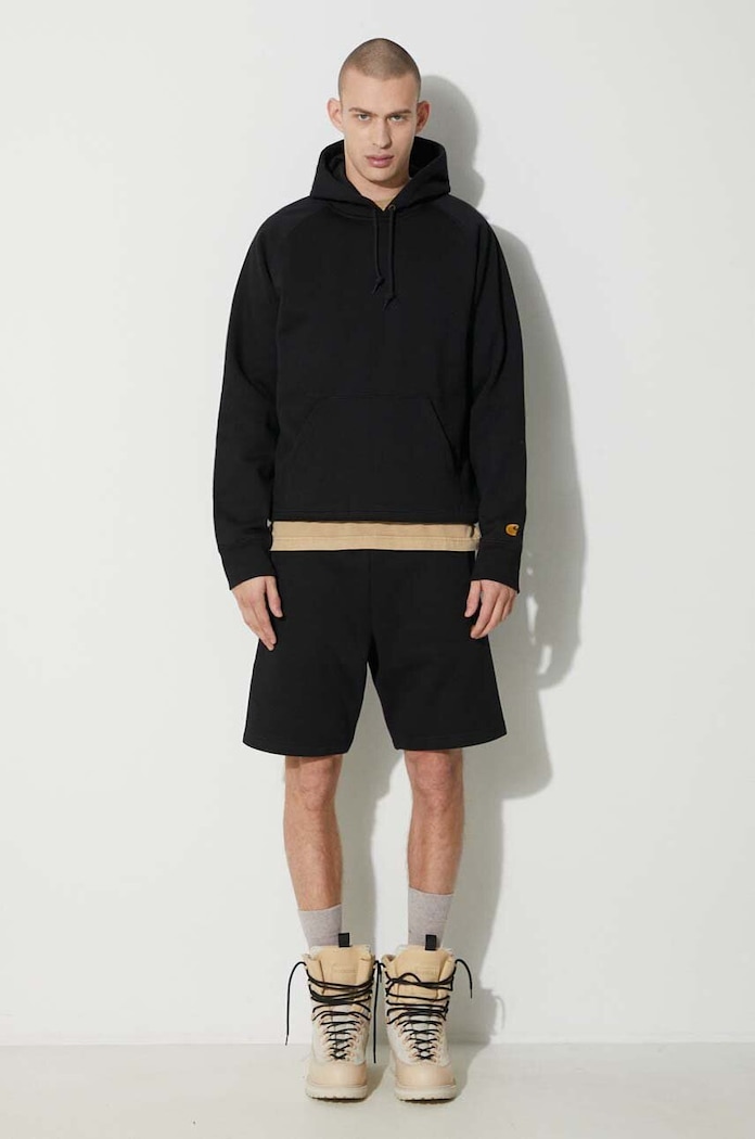 Σορτς Carhartt WIP Chase Sweat Short I033669.00FXX μαύρο SS24