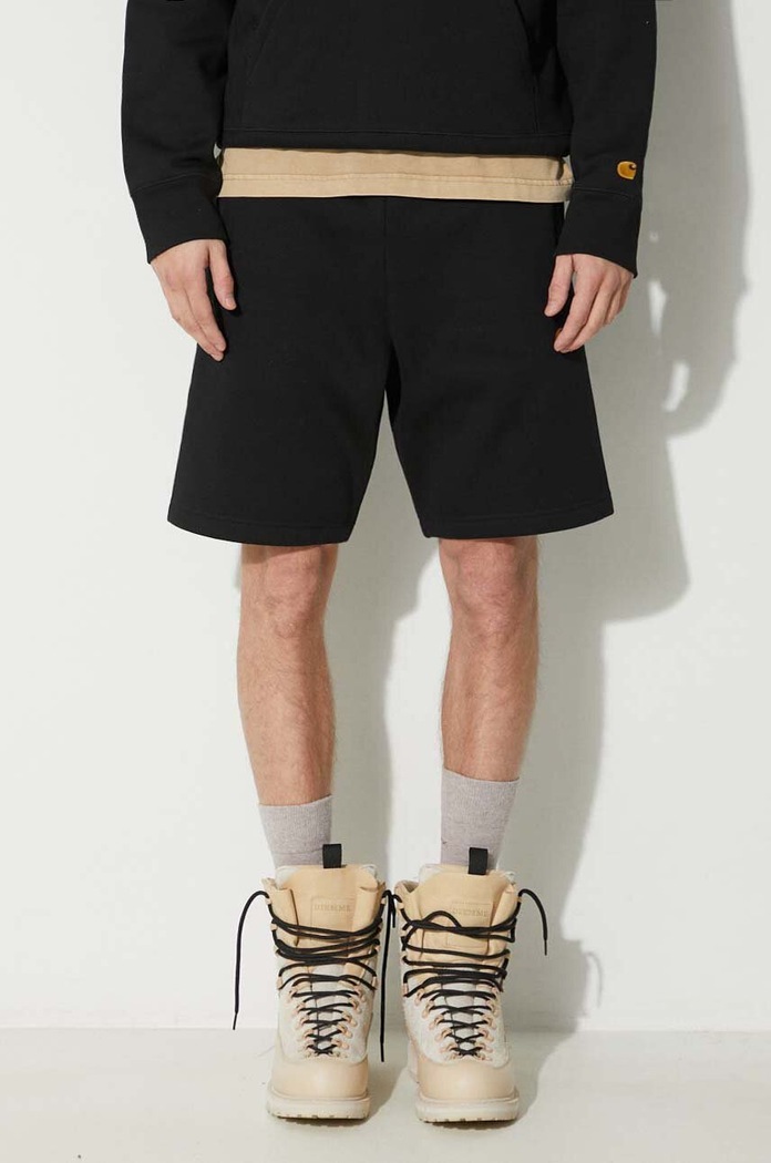 Σορτς Carhartt WIP Chase Sweat Short μαύρο I033669.00FXX