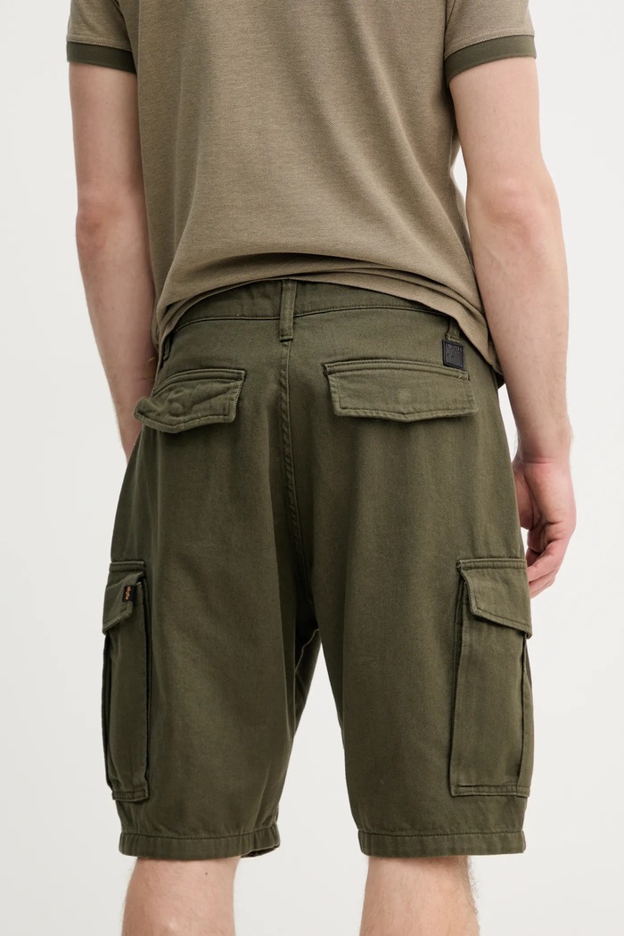Одяг Джинсові бавовняні шорти Alpha Industries Aircraft 146250. зелений