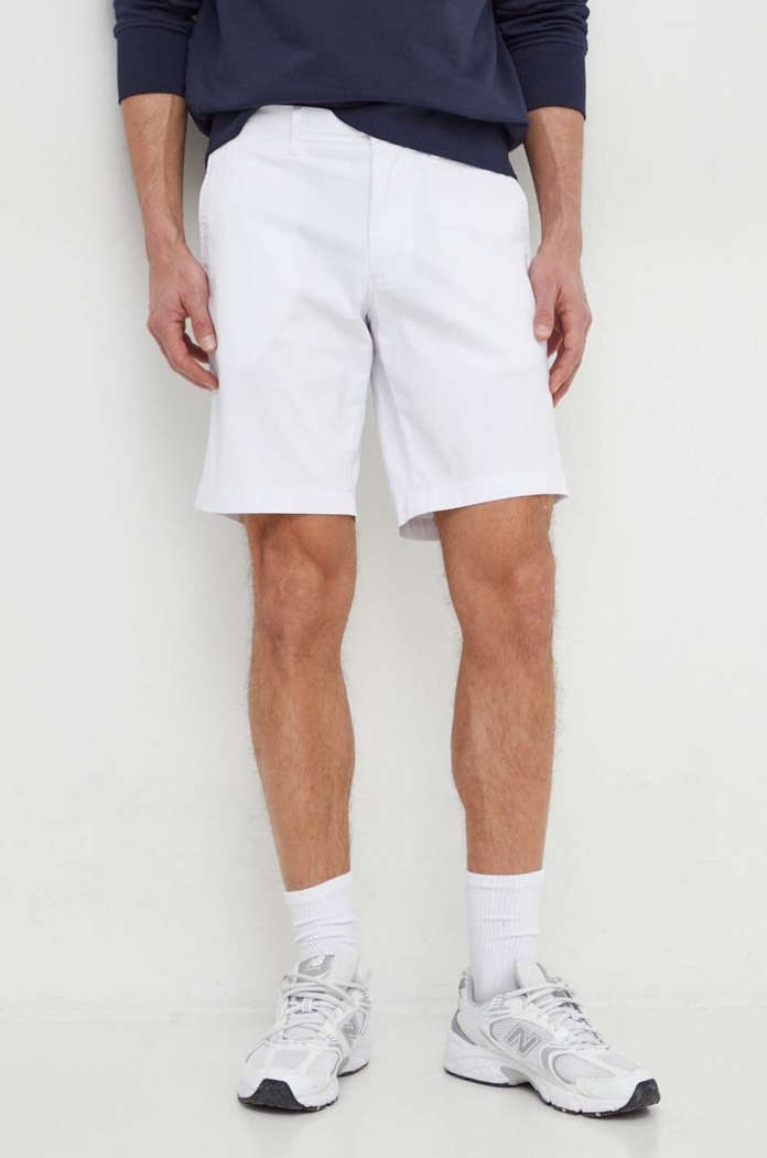 Tommy Hilfiger szorty chino męskie bawełniane z elastanem z elastanem biały MW0MW23563