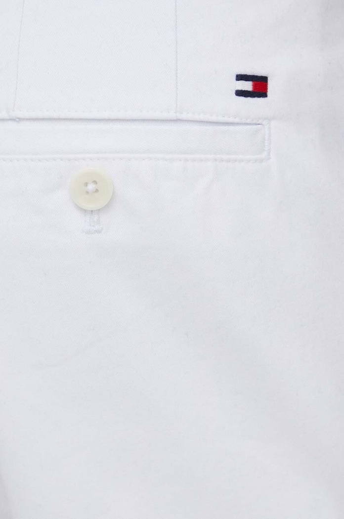 Tommy Hilfiger szorty chino męskie bawełniane z elastanem biały MW0MW23563