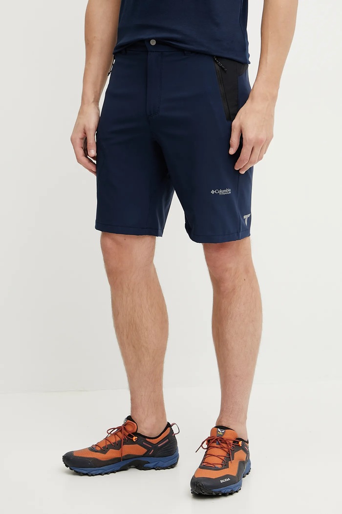 Turistické šortky Columbia Triple Canyon Short II s elastanom tmavomodrá 2071973