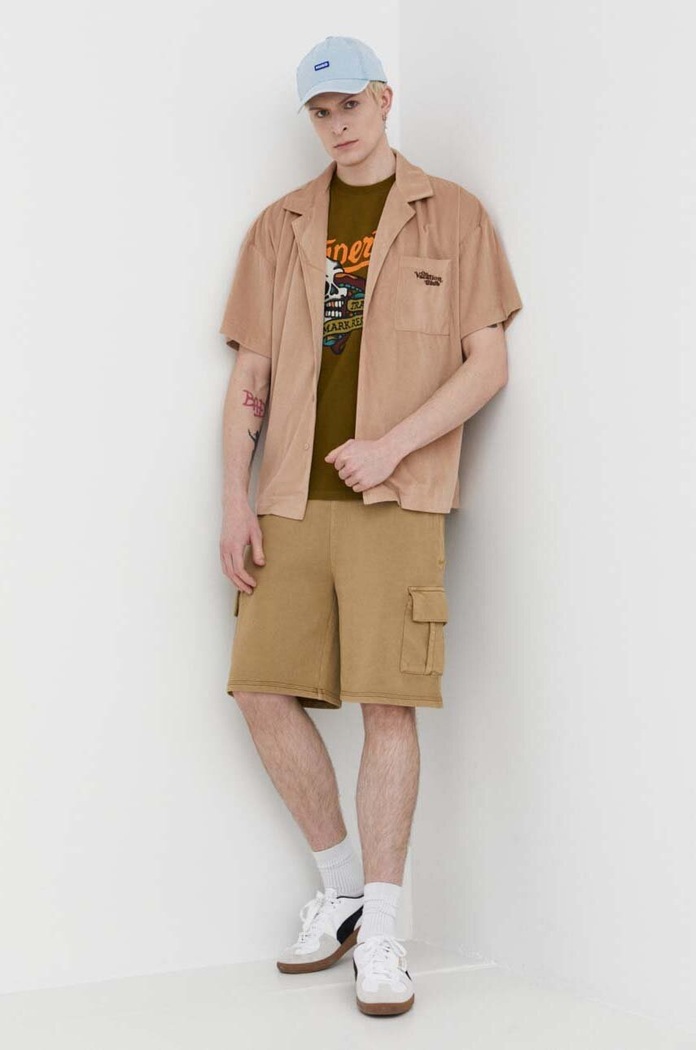 Superdry szorty bawełniane M7110425A.2LI beżowy SS24