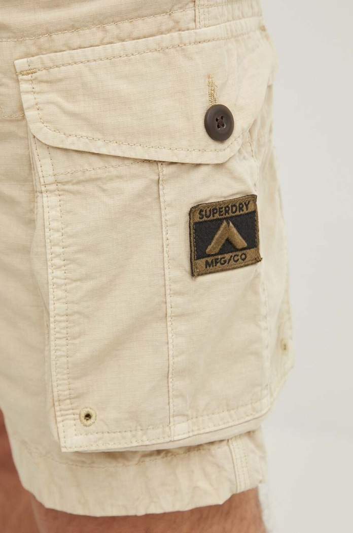Szorty bawełniane Superdry M7110435A.29C beżowy