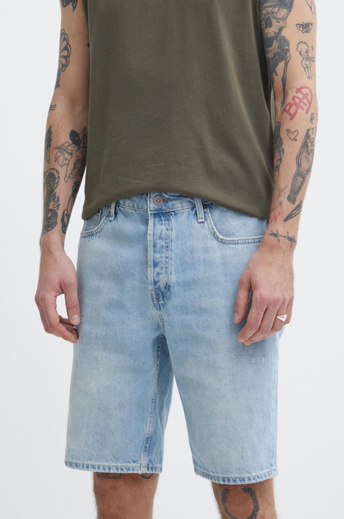 Superdry szorty jeansowe bawełna niebieski M7110394A.2GJ