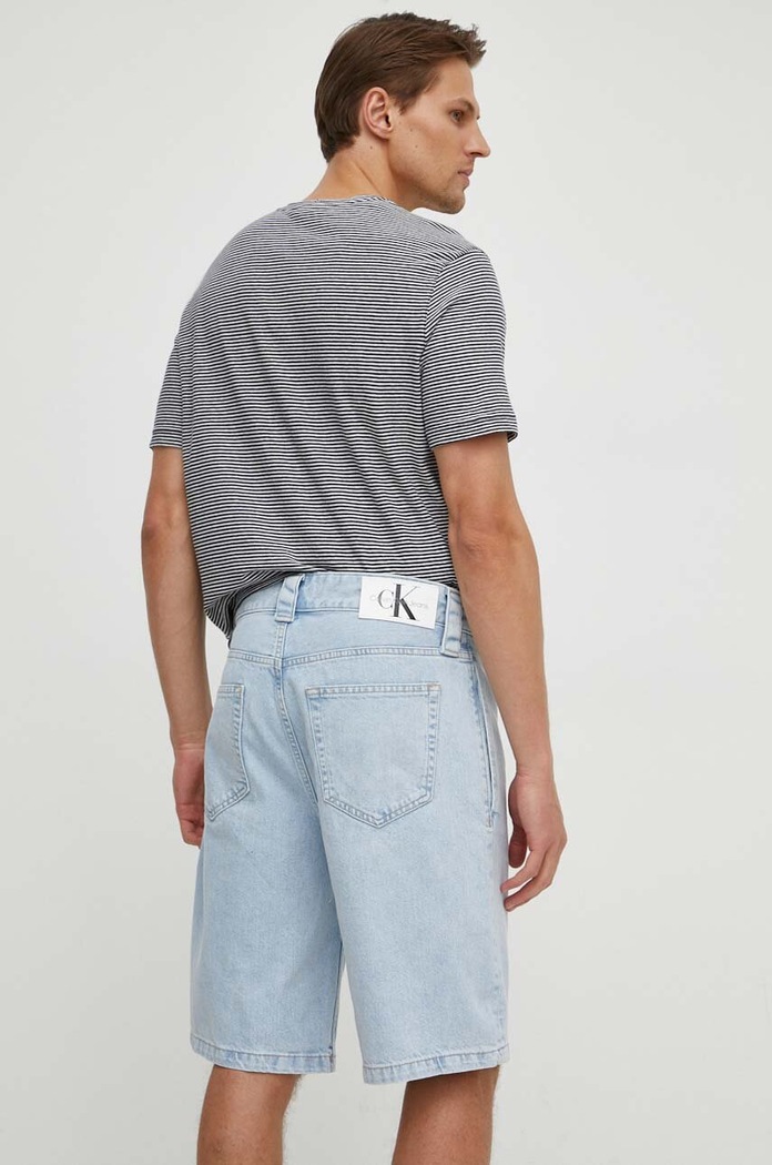 Calvin Klein Jeans szorty jeansowe J30J324875 niebieski SS24