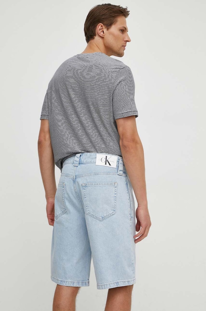 Calvin Klein Jeans szorty jeansowe J30J324875 niebieski SS24