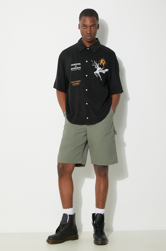 Carhartt WIP denim shorts Single Knee Short I031504.1YFGD green SS24