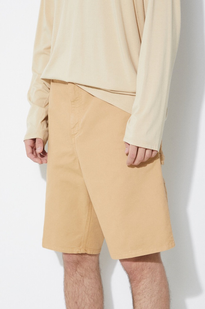 Clothing Carhartt WIP cotton shorts Single Knee Short I031504.1YHGD beige