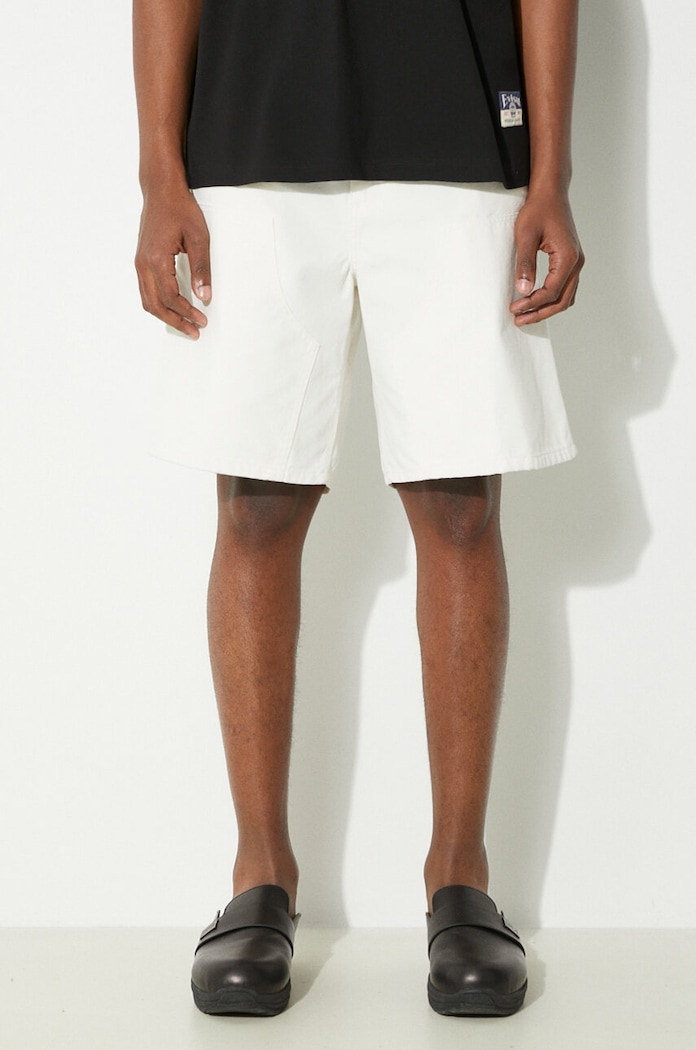 Carhartt WIP szorty jeansowe Double Knee Short gładkie beżowy I033118.D602