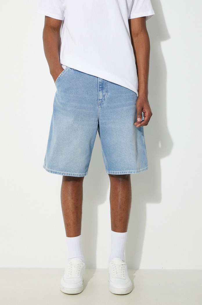 Джинсові шорти Carhartt WIP Simple Short блакитний I033333.01ZO
