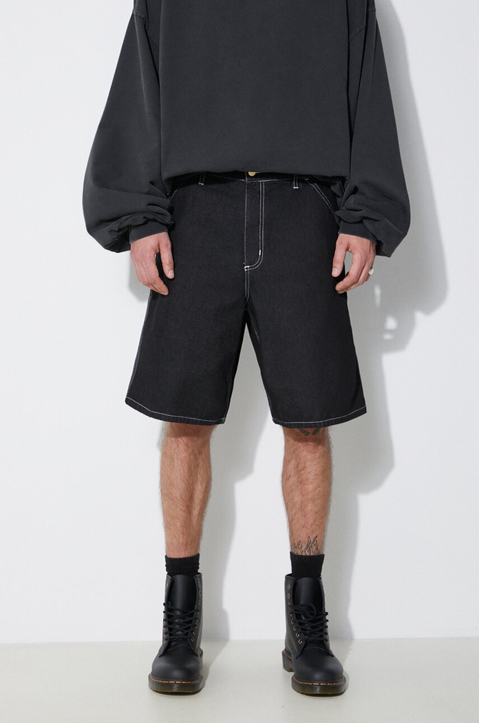 Джинсові шорти Carhartt WIP Simple джинс чорний I033333.892Y