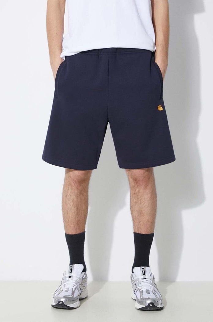 Carhartt WIP pantaloncini Chase Sweat Short semplice blu navy I033669.00HXX