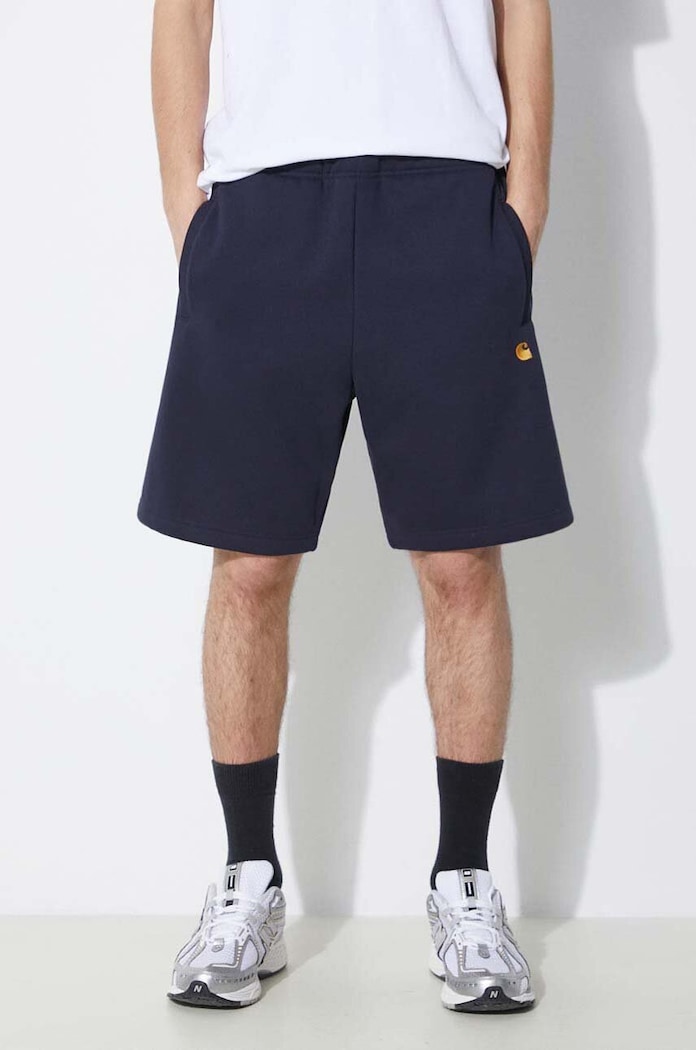 Carhartt WIP pantaloncini Chase Sweat Short semplice blu navy I033669.00HXX