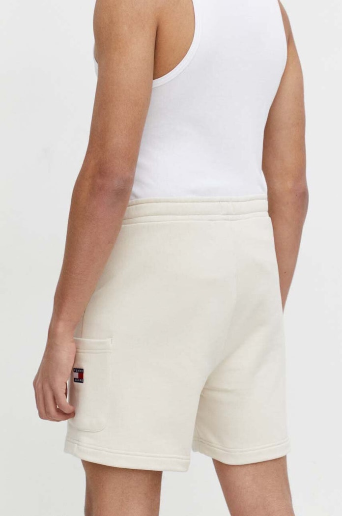 Odzież Tommy Jeans szorty bawełniane DM0DM18479 beżowy