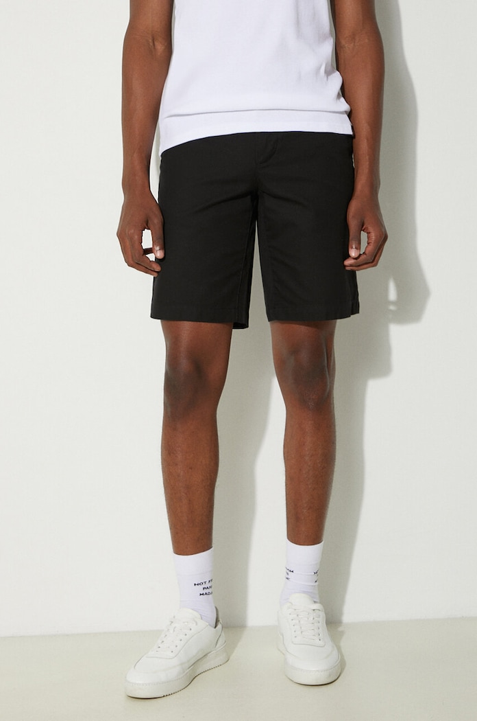 Lacoste szorty bawełniane gładkie czarny FH8140