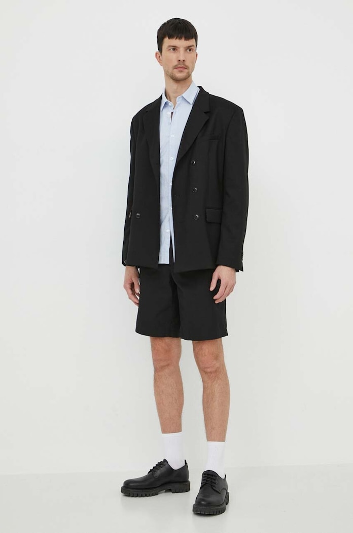 Lacoste pantaloni scurti din bumbac FH8140 negru SS24