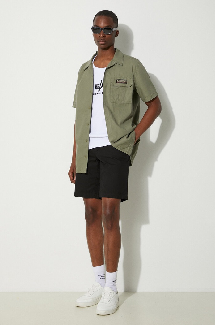Lacoste szorty bawełniane FH8140 czarny SS24