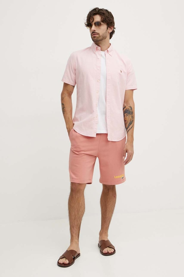 Bavlněné šortky Lacoste GH7526 růžová SS24