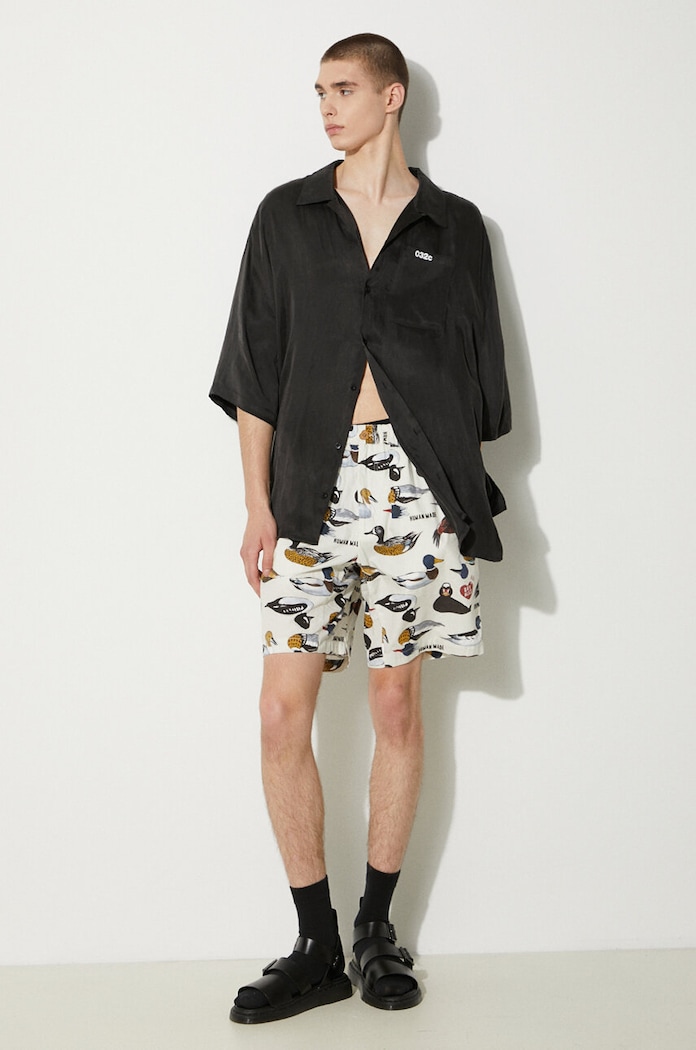 Pamučne kratke hlače Human Made Duck Shorts HM27PT018 bež SS24