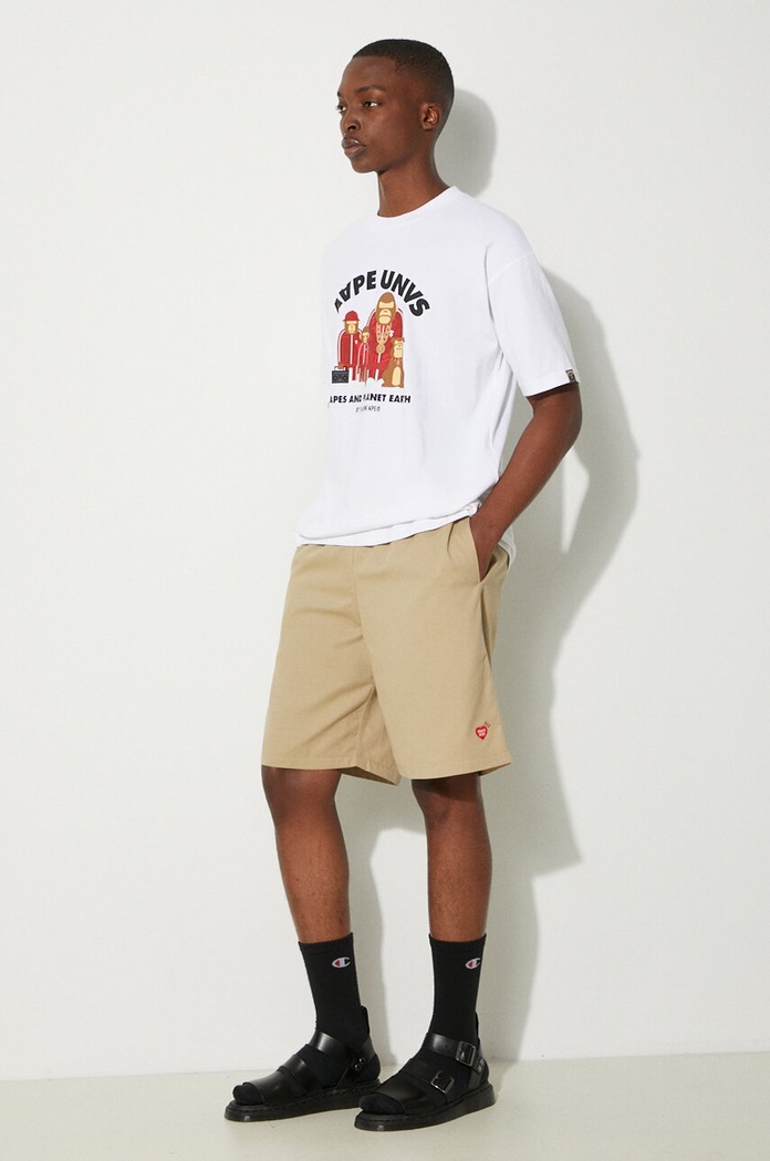 Human Made Pantaloncini Beach Shorts HM27PT024 beige SS24
