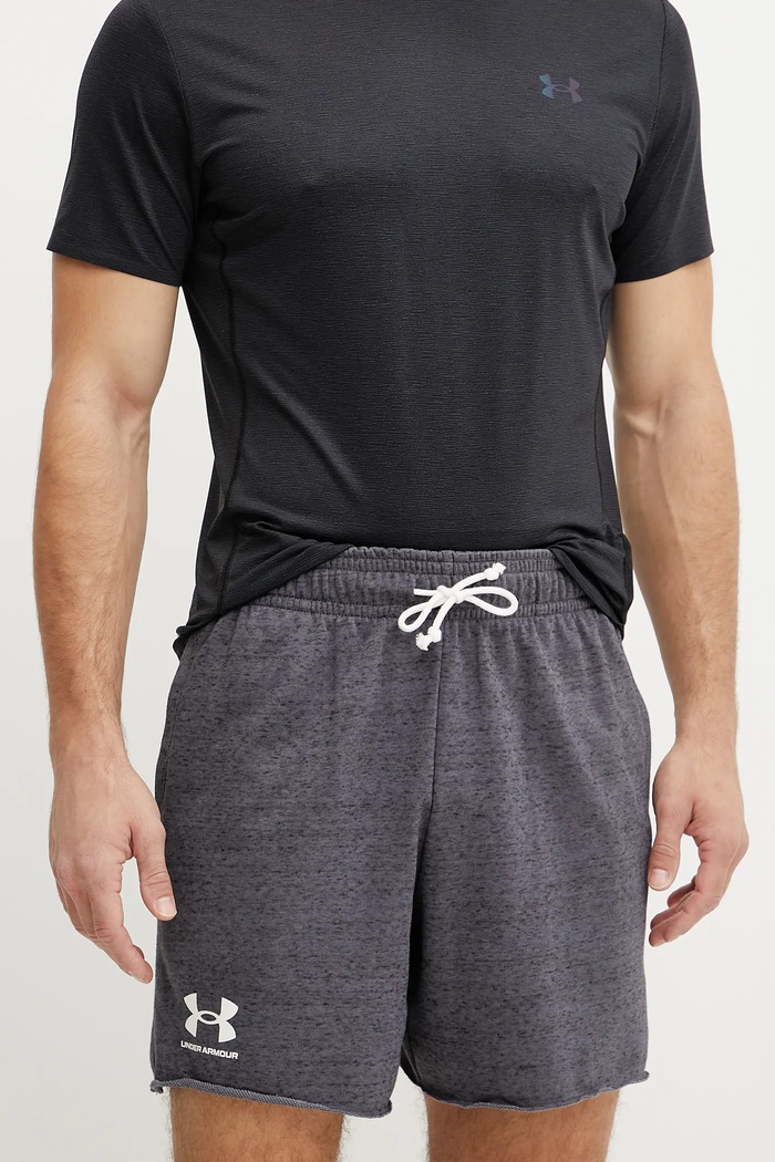 Tréningové šortky Under Armour Rival pletenina sivá 1382427