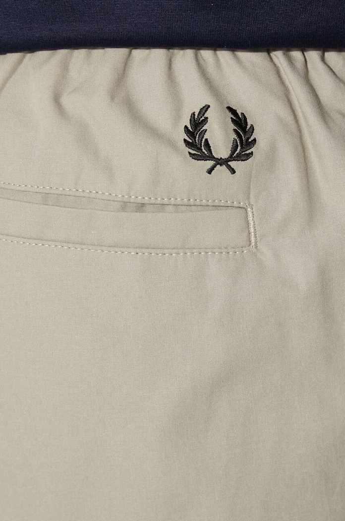 Bombažne kratke hlače Fred Perry Wide Leg Poplin Shorts S7173.U54 bež