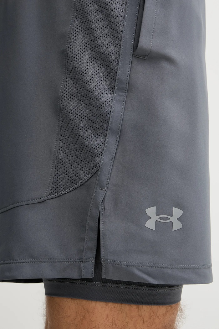 Under Armour szorty do biegania Launch 1382641 szary