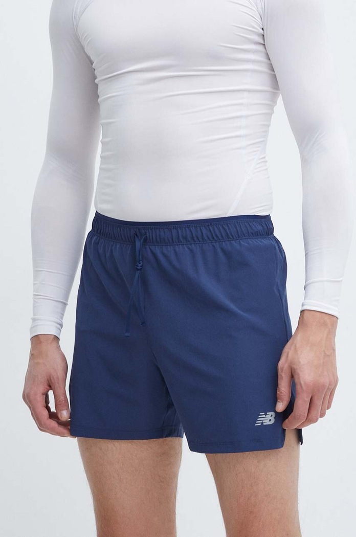 New Balance rövidnadrág futáshoz elasztánnal sötétkék MS41286NNY