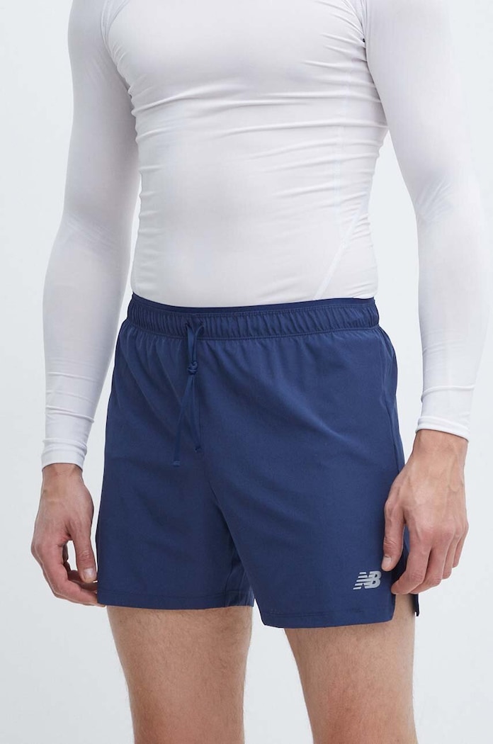 New Balance rövidnadrág futáshoz elasztánnal sötétkék MS41286NNY