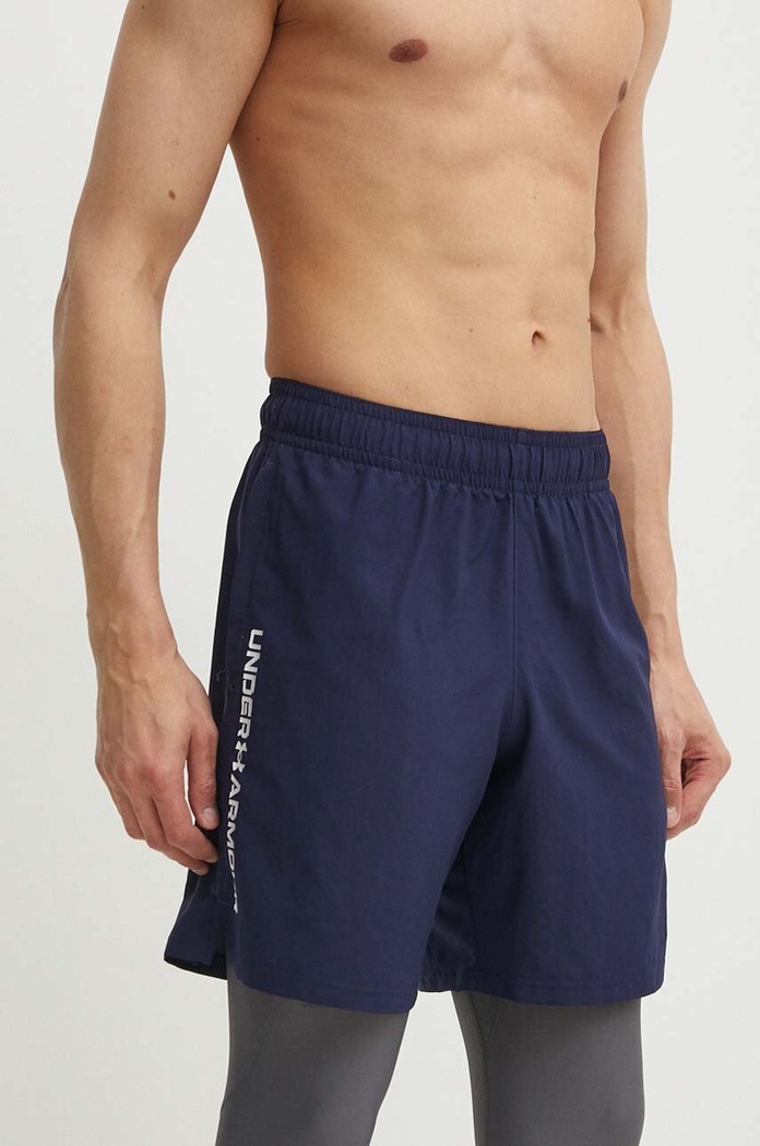 Under Armour pantaloni scurți sport bărbătești Vanish Woven panza bleumarin 1383356
