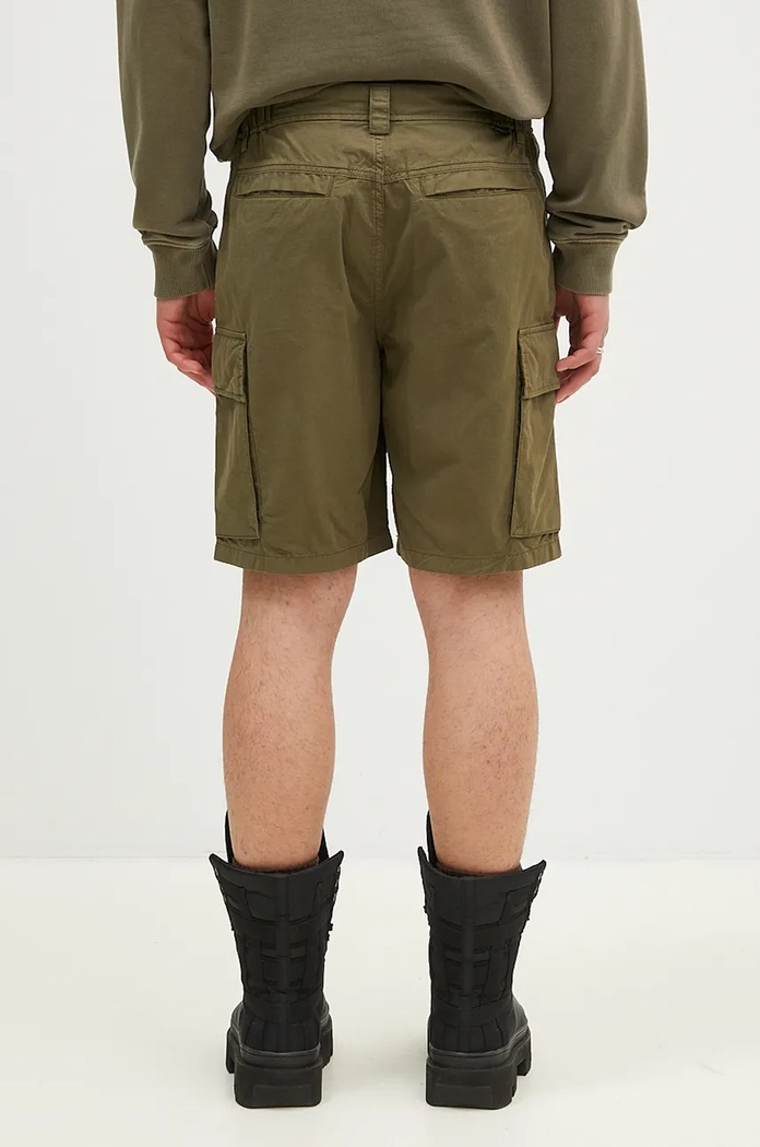 Abbigliamento Woolrich pantaloncini in cotone Gabardine Cargo Short CFWOSH0051MRUT3665 verde
