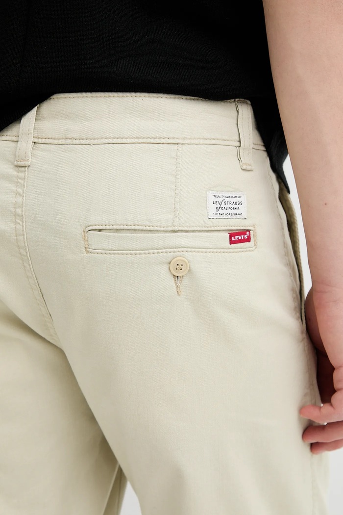 Levi's šortky chino pánske s ľanom béžová 17202