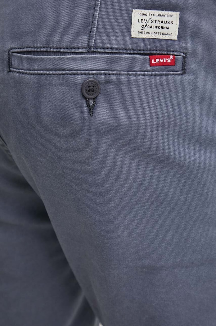 Levi's szorty chino męskie z lnem granatowy 17202