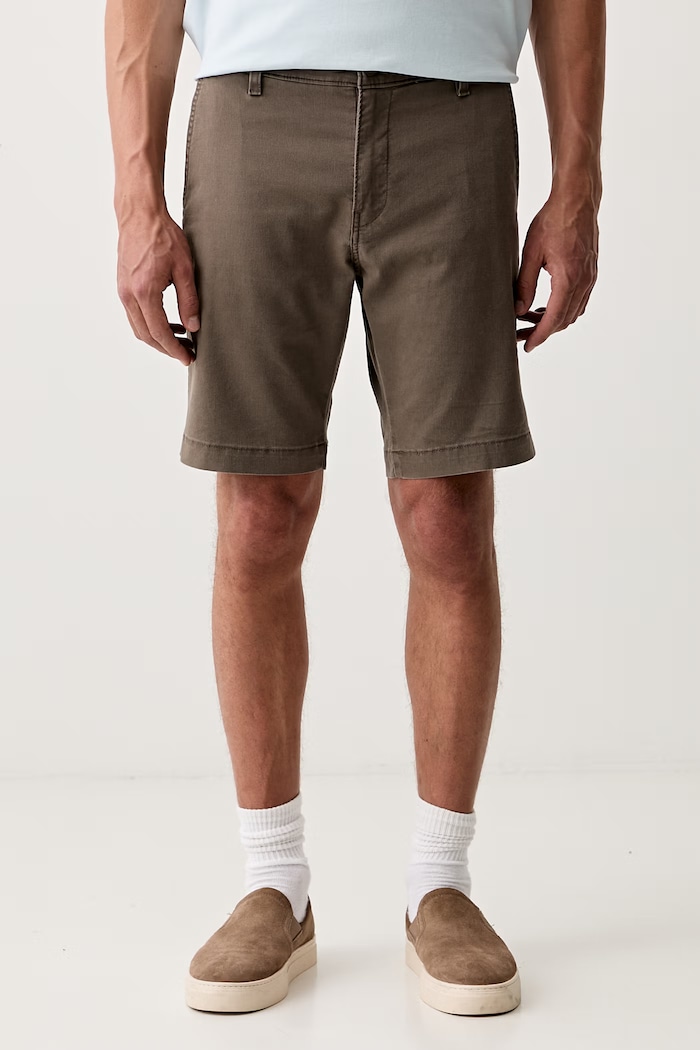 Levi's σορτς chino ανδρικά με λινό καφέ 17202