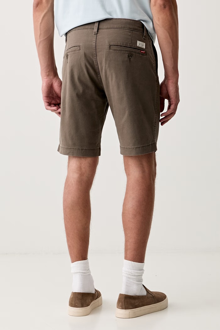 Ρούχα Levi's σορτς chino ανδρικά με λινό 17202 καφέ