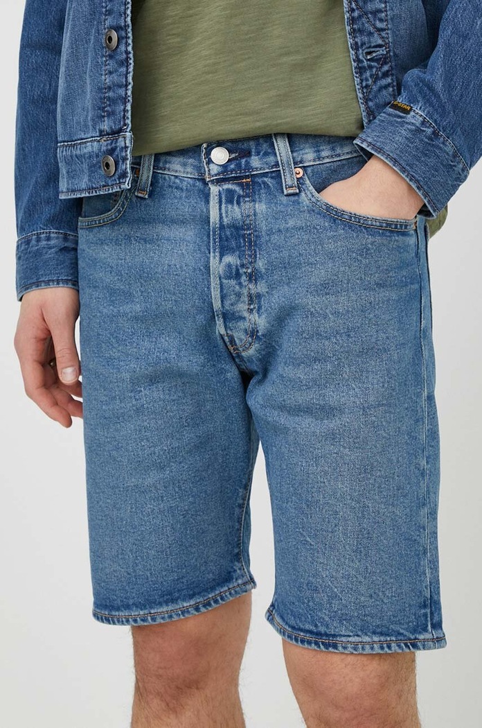 Levi's šortky pánske rifľové 36512 modrá SS26