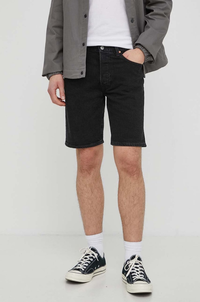 Levi's rövidnadrág férfi farmer szövet fekete 36512