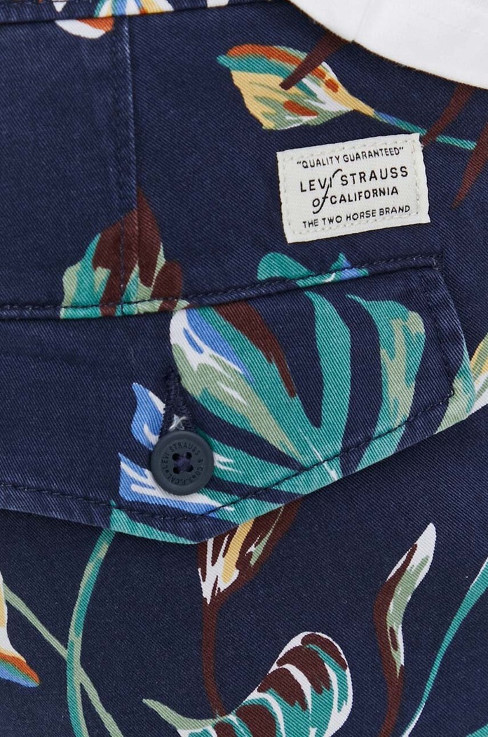 Bombažne kratke hlače Levi's mornarsko modra A4661