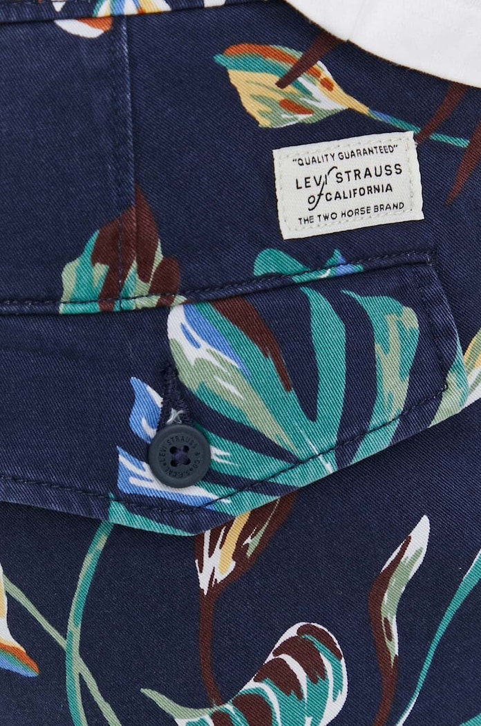Bombažne kratke hlače Levi's mornarsko modra A4661