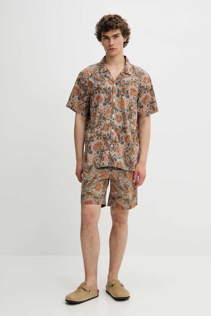 Памучен къс панталон Levi's A4661 многоцветен SS25