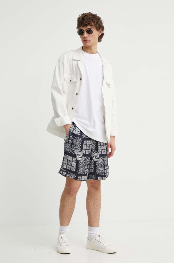 Kratke hlače The Kooples HSHO28059K mornarsko modra SS24