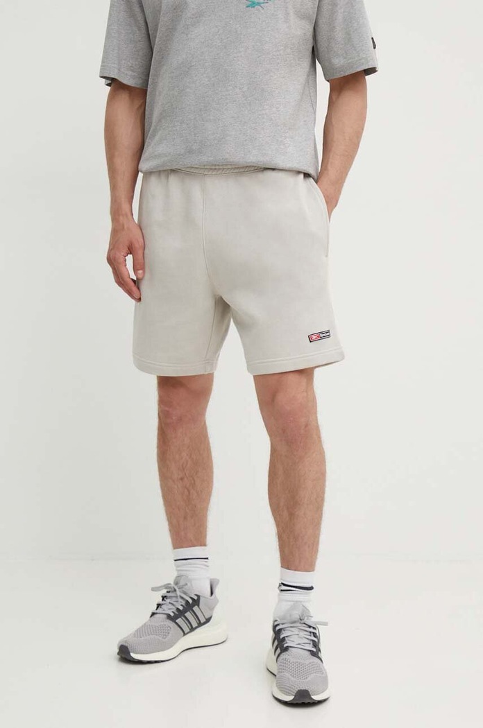 Kratke hlače Reebok bez uzorka bež 100076373