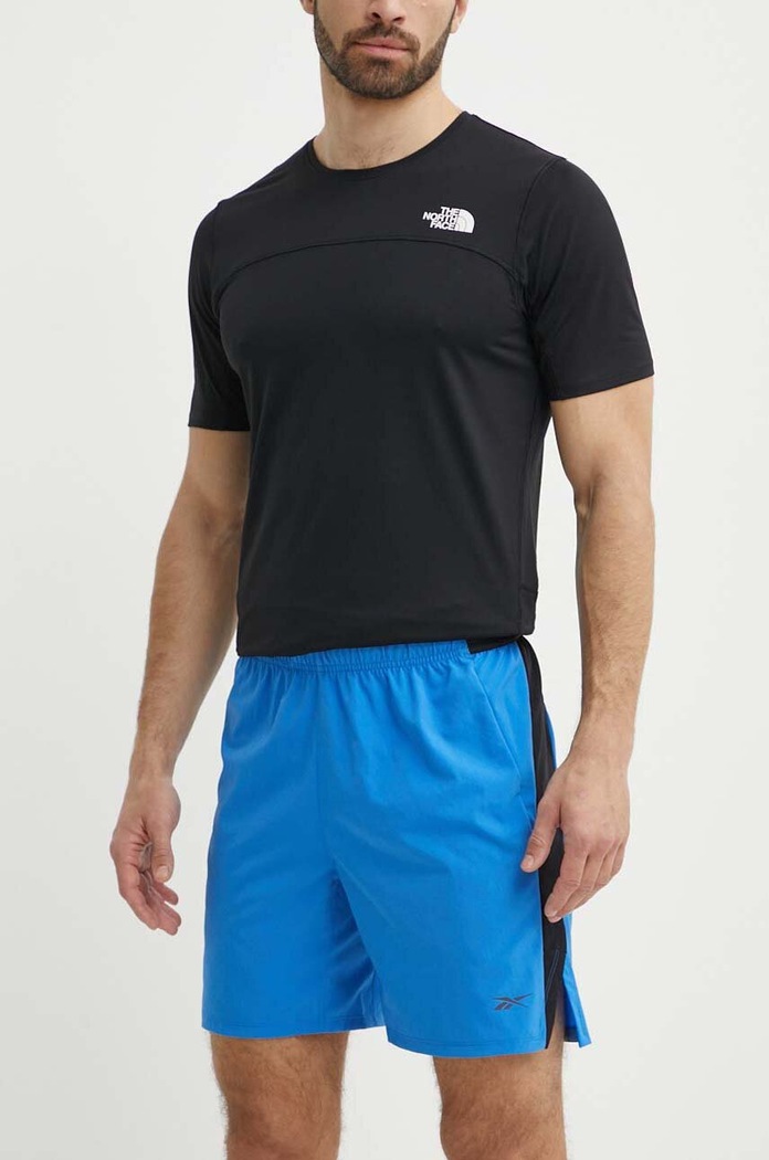 Къс панталон за бягане Reebok Speed 4.0 текстил син 100075768