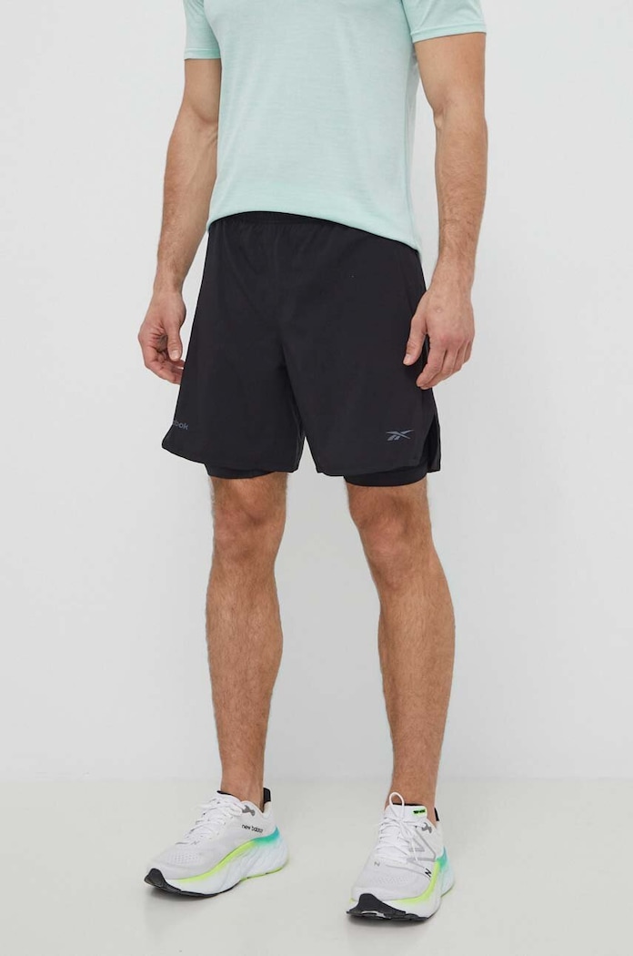 Kratke hlače za trčanje Reebok Speed 4.0 bez uzorka crna 100075776