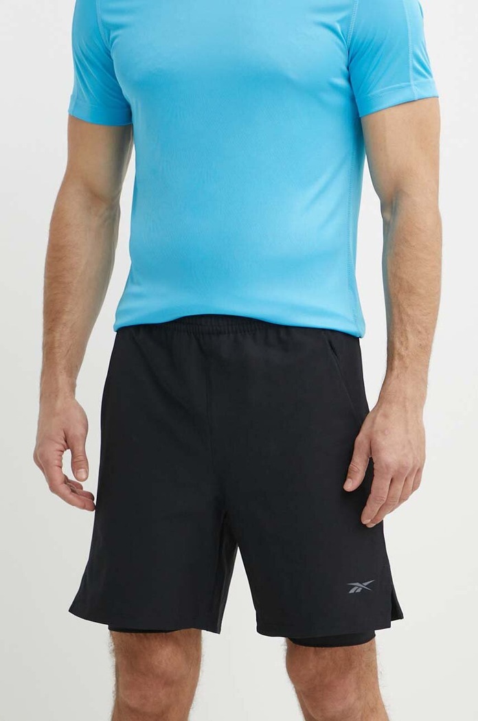 Tréningové šortky Reebok Strength 4.0 s elastanom čierna 100075766