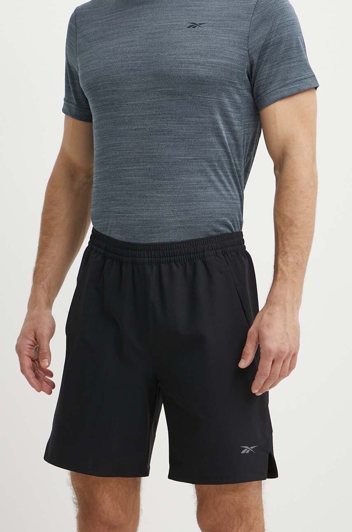 Къс панталон за трениране Reebok Strength 4.0 еластичен черен 100075796