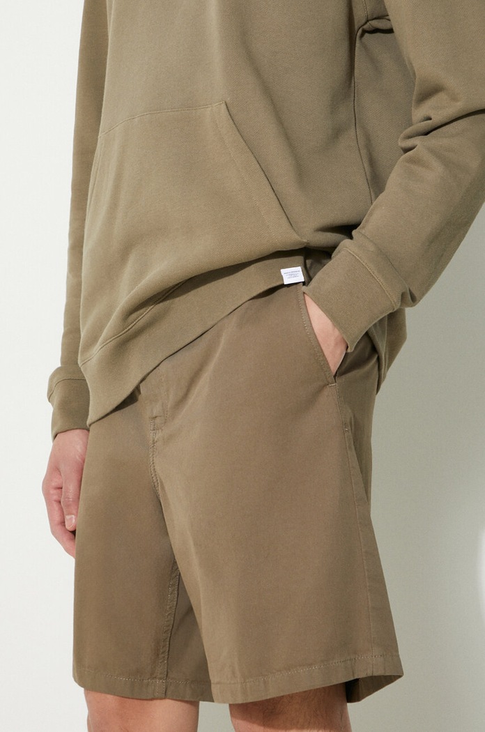 Βαμβακερό σορτσάκι Norse Projects Aros Regular Organic βαμβάκι πράσινο N35.0597.8076