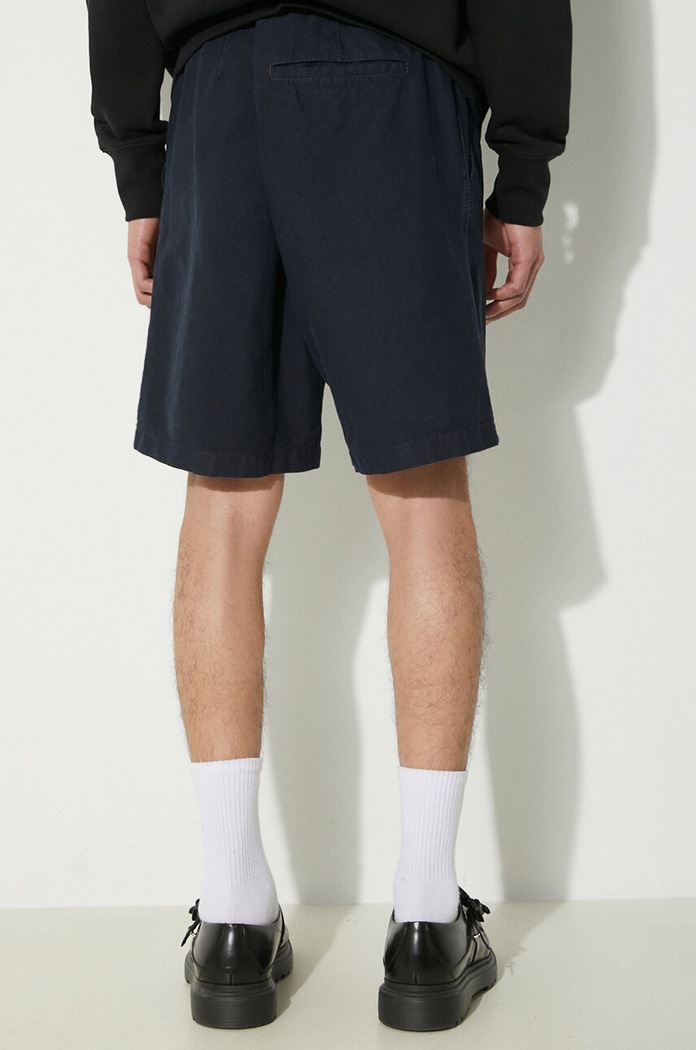 Clothing Norse Projects linen blend shorts Ezra Relaxed Cotton N35.0614.7004 navy