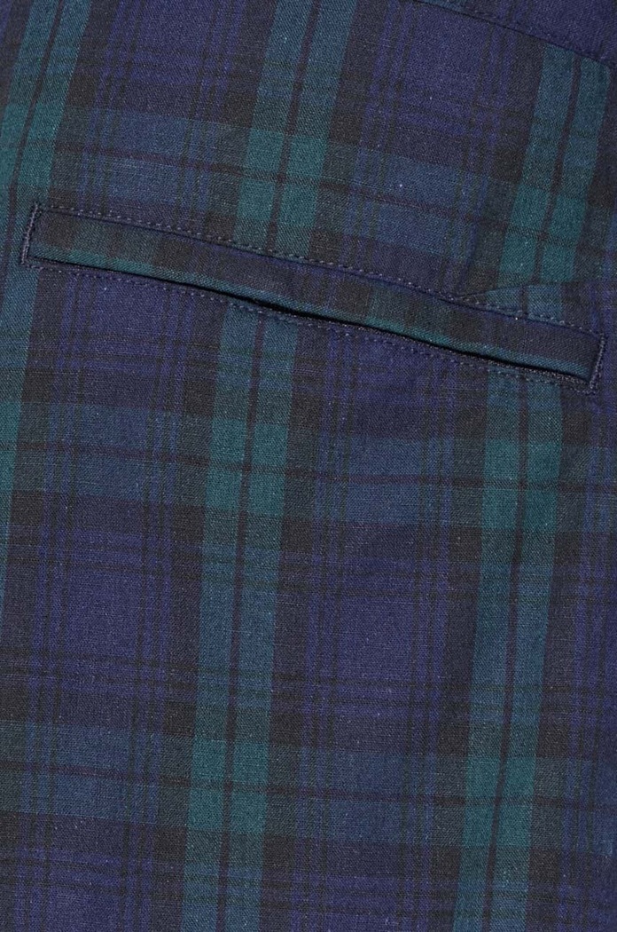 Ľanové šortky Engineered Garments Sunset OR268.ZT193 tmavomodrá